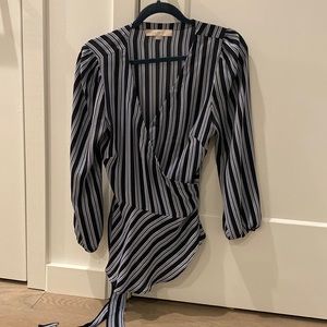 Loft wrap striped shirt